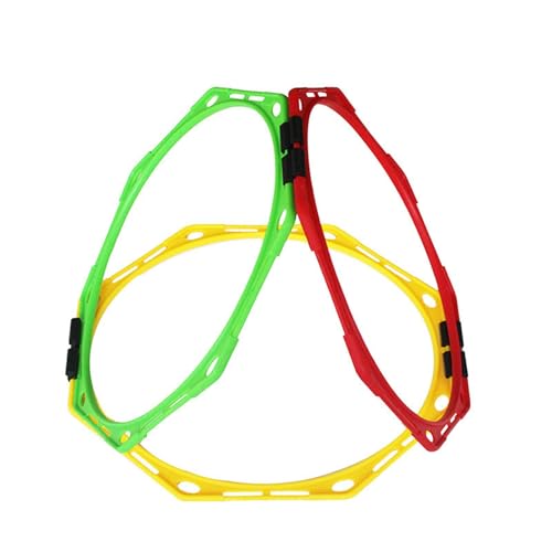 5 Pieces Agility Training Rings Sports Speed Footwork Training Equipment Ladder Exercise Set Portable Wear Resistant PP Construction Suitable for