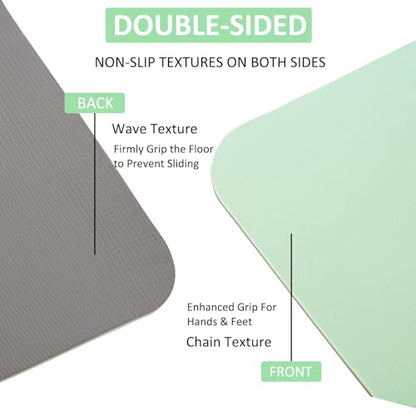 Thick TPE Yoga Mat for Beginners, Non-Slip Cushioned Yoga Mat with Carrying Strap for Pilates, Stretching and Home Workout
