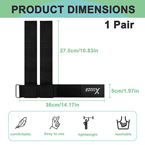 2 Pack Weight Tibialis Trainer, Dumbbell Tib Bar Ankle Leg Extension Strap For Strengthening Hips, Legs, Knees And Calf, No Slipping, Adjustable, Strength Training For Women Men (Black)