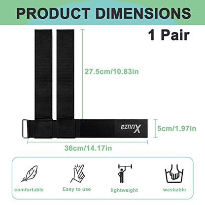 2 Pack Weight Tibialis Trainer, Dumbbell Tib Bar Ankle Leg Extension Strap For Strengthening Hips, Legs, Knees And Calf, No Slipping, Adjustable, Strength Training For Women Men (Black)