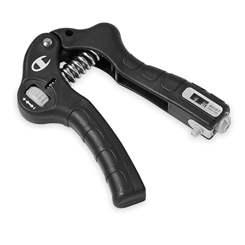 Champion 2-Pack Hand Grip Strengthener, Medium Resistance Grip Strength Trainer with Soft Foam Handles, Forearm and Wrist Trainer for Home Gym Workouts, Stress Relief and Daily Conditioning - color: Grey/Black, size: Adjustable/Single