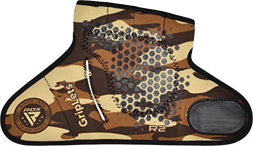 RDX Weight Lifting Gloves Grips, Gym Fitness Workout, Anti Slip Ventilated Open Back Gripper, Strength Training HIIT Exercise Deadlift, Men Women Cycling Rowing Climbing Hanging Pull Ups Gymnastics