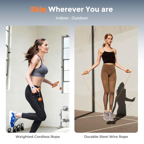Smart Jump Rope, Wireless Jumping Rope, Supports Game App Interaction, Suitable for Home and Gym exercise, Fitness Skipping Rope, Suitable for Women, Men, Adults and Children