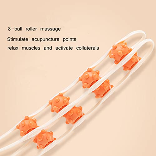 45" Deep Tissue Back Roller Massager Strap for Neck Shoulder Back Legs | 45" Extra-Long Reach,Foldable & Portable,Deep Tissue Roller Massage,Reach Hard-to-Reach Areas