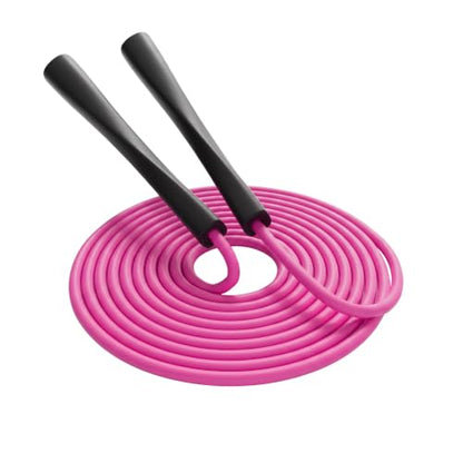 YUEDONG Jump Rope, 5mm Heavy PVC, POM Bearings, Adjustable for All Heights - color: BLACK