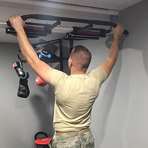 600 LBS Limit - Extreme I-Beam Pull Up Bar - Bent Bar - Rubber Grips