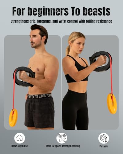 Forearm Strengthener & Wrist Strengthener, Multi-Directional Forearm Exerciser, Portable Forearm Trainer for Muscle Building, Grip Strength and Rehabilitation