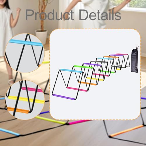 Agility Ladder Agility Training Equipment Jumping Obstacles Soccer Speed Ladder for Volleyball - color: 16 Grids, size: 640cmx40cm
