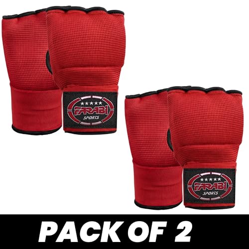 FARABI Kids Hybrid Boxing Inner Gloves Punching Boxing Gloves - color: All Red (Pack of 2)