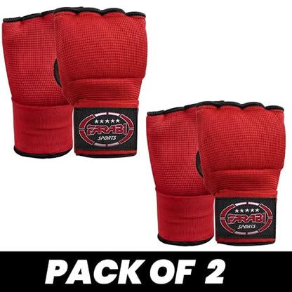 FARABI Kids Hybrid Boxing Inner Gloves Punching Boxing Gloves - color: All Red (Pack of 2)