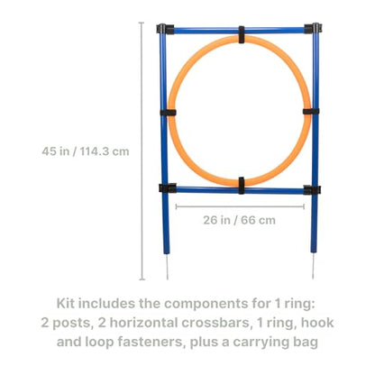 TRIXIE Dog Agility Ring, Portable Dog Hoop, Obstacle Course Equipment, Obedience Training