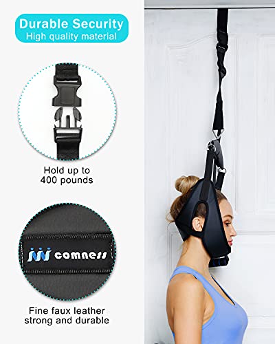 Cervical Neck Traction Device Over Door for Home Use, Portable Neck Stretcher Hammock for Neck Pain Relief, Physical Therapy AIDS for Neck Decompressor.