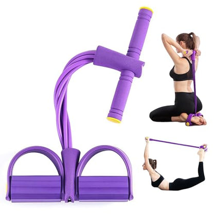 Pedal Resistance Bands with Handles, 21 Fitness Resistance Bands-6 Tube, Resistance Bands with Handles Pedal, Stretch Bands for Exercise Sit Up Exercise Equipment AB Workout Equipment for Women Men