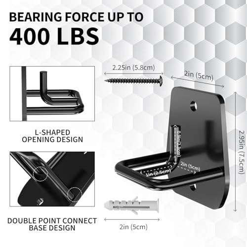 Resistance Band Wall Anchor, Squats Workout Equipment, 3PCS Resistance Band Anchor Mount System, Arm Workout at Home Fitness Equipment, Home Gym Wall Anchor for Strength Training, Physical Therapy