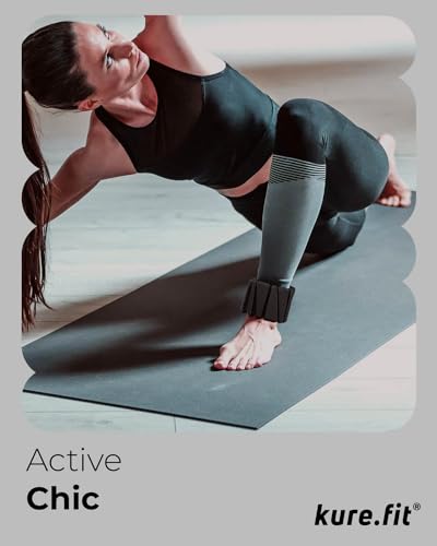 Pilates Weight | Wrist & Ankle Weights for Women | Weighted Bangles | 1LB/ 2LB Each (Set of 2) - color: Black, size: 1 LB