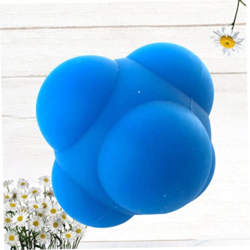 1Pc Hexagonal Silicone Agility Reaction Training Ball Durable Bounce Ball for Indoor Games for Athletes and Fitness Enthusiasts