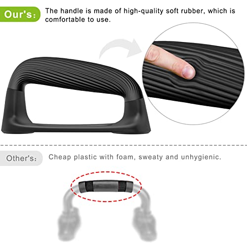Kipika Push Up Bars, Pushup Stands With Thickened Soft Plastic Handle, Stable and Non-Slip Base, Pushup Handles Perfect for Floor Strength Training