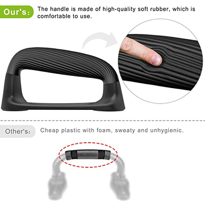 Kipika Push Up Bars, Pushup Stands With Thickened Soft Plastic Handle, Stable and Non-Slip Base, Pushup Handles Perfect for Floor Strength Training