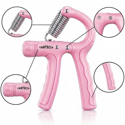 Hand Grip Strengthener for Kids and Youth, Adjustable Resistance Hand Gripper 11-45Lbs, Hand Grips for Strength Training, Stress Relief Grip - color: Pink-2 pack