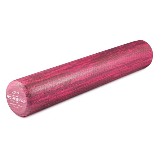 OPTP PRO-Roller Soft Density Foam Roller – Low Density Soft Foam Roller for Physical Therapy, Pilates, Yoga Foam Roll Exercises, and Muscle Recovery - Pink 36" x 6" - color: Pink 36" X 6"
