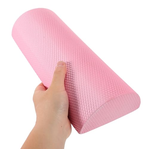 Half Circle Foam Roller for Yoga and Pilates Muscle Massage, 30x6.3cm Cherry Blossom Pink, Core Stability Balance Training Roller for Fitness and Back Relief at Home
