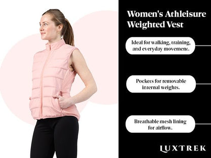 Women's Weighted Vest for Walking & Training - Weighted Workout Vest with Removable Weights Pockets, Breathable Athleisure Design - size: Extra Large