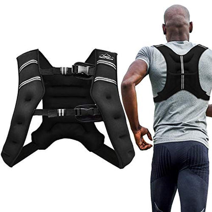 "Aduro Sport Weighted Vest Workout Equipment, 4lbs/6lbs/12lbs/20lbs/25lbs/30lbs Body Weight Vest for Men, Women, Kids" - style: 25 Pounds (11.34 KG)