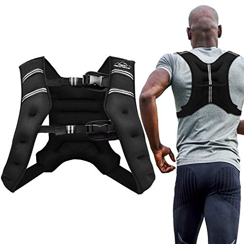 "Aduro Sport Weighted Vest Workout Equipment, 4lbs/6lbs/12lbs/20lbs/25lbs/30lbs Body Weight Vest for Men, Women, Kids" - style: 25 Pounds (11.34 KG)
