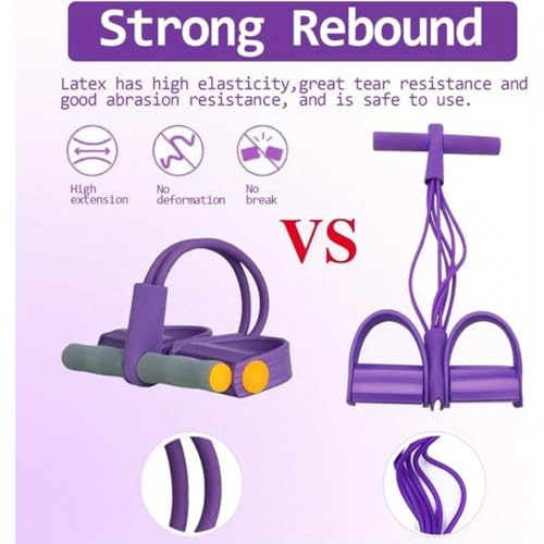 Multifunction Tension Rope, 6-Tube Elastic Yoga Pedal Puller Resistance Band, Natural Latex Tension Rope Fitness Equipment