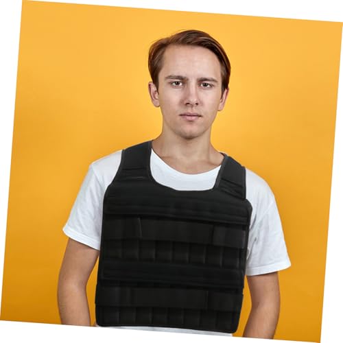 YARNOW Sports Weighted Vest for Exercise Adjustable Workout Equipment for Running Jogging and Lightweight Sleeveless Design Holds Up to Black