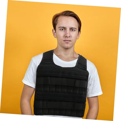 YARNOW Sports Weighted Vest for Exercise Adjustable Workout Equipment for Running Jogging and Lightweight Sleeveless Design Holds Up to Black