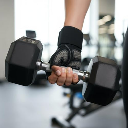 2026 Upgraded Workout Gloves with Wrist Wrap Support Full Palm Protection and Extra Grip for Exercise, Gym, Weightlifting
