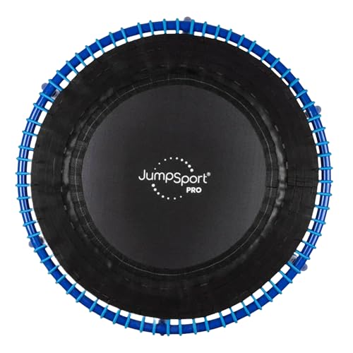 JumpSport 350 PRO 39 Inch Fitness Trampoline Indoor Rebounder Cardio Workout Equipment 300 lb Capacity - color: Soar