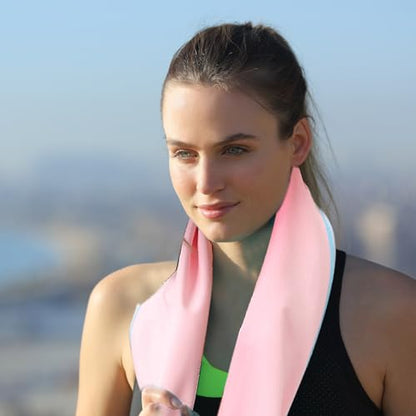 Gym Towels for Women,Workout Towels Quick Dry Towel,Yoga Towel for Hot Yoga Non Slip,Sweat Towel for Gym(2pcs,Pink)