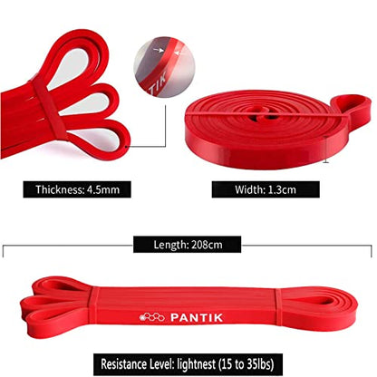 Resistance Bands for Women and Men Pull up Bands Exercise Loop Band for Body Stretching Powerlifting Yoga Pilates Resistance Training - color: red