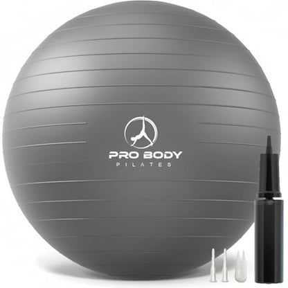 ProBody Pilates Yoga Ball - Vibrant Colors Exercise Ball - color: Slate, size: L: 23-26" (65 cm)