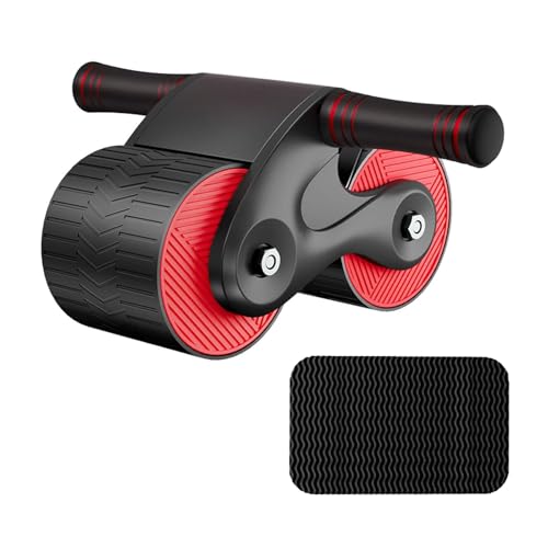 Auto Rebound Exercise Roller Wheels - Ab Roller Fitness Equipment for Core Strength Training Home Gym Fitness Equipment with Knee Mat AB Core Workout for Home Gym Beginners