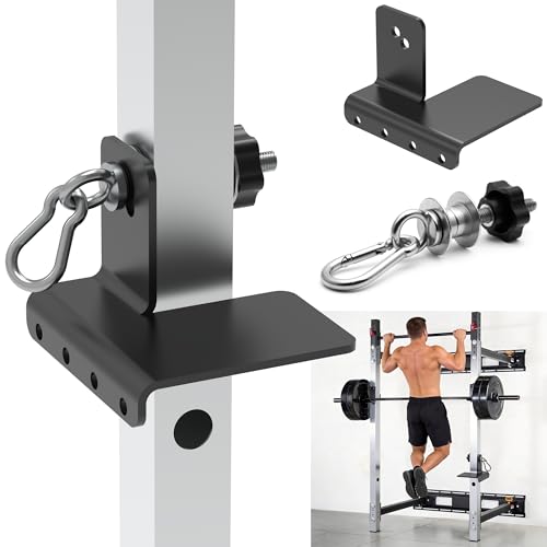 Heavy-Duty Power Rack Attachments, Quick-Install Home Gym Accessories for 2x2, 2x3 & 3x3 Power Racks, Fits 1/2" & 1" Holes - color: Step Plates for Power Cages