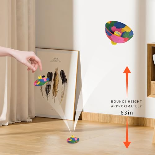 Bounce Bowls Camouflage - Bupduq Fidget Toy for Kids & Adults Spinning Stress Relief, Pop Up Game for School, Party & Intelligence Development - Perfect Anxiety Toy - size: 1 Piece Bouncing Bowl
