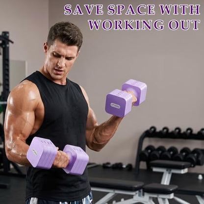 20LBS 40LBS 50LBS Dumbbells Adjustable Dumbbell Set of 2, Hand Weights for Women Men Free Weight Dumbbells Sets for Home Gym & Outdoor Exercise Workout Strength Training Equipments