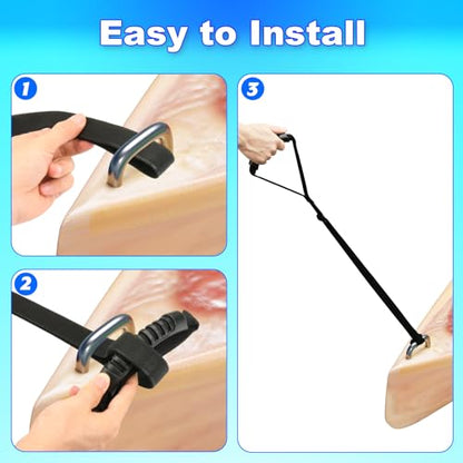 2 Pcs Kayak Stand Up Assist Strap Canoe Drag Strap with Handle, Adjustable Pull Up Rope Kayak Boat Standing Aid Dragging Accessories