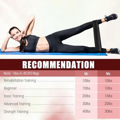 Deekin 20 Pcs Resistance Bands Loop Exercise Bands - color: Black, size: 40-50 lbs
