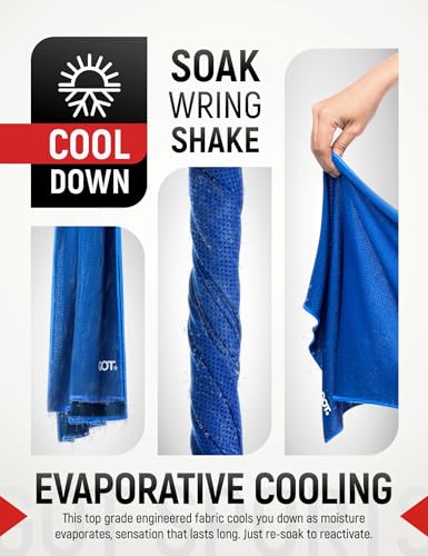 Cooling Towel (40" x 12") – Instant Cooling Neck & Face Wrap, Sweat Towel for Gym, Workout, Running & Extreme Heat