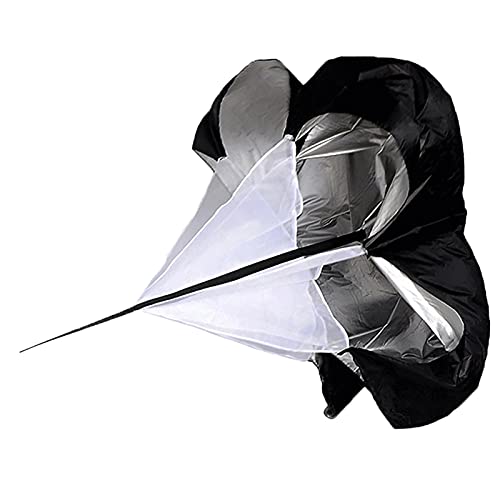 Resistance Parachute Resistance Parachute, Running Speed Training Resistance Parachute with Adjustable Strap, Speed Sprint Training Chute(Color:Black) - color: Black