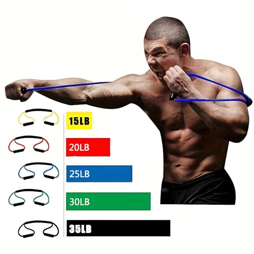 Boxing Resistance Bands for Strength and Speed Training, Boxing Training Equipment with Varied Resistance Levels Enhance Your Boxing Skills Fit for Fighters, Athletes and Fitness