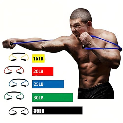Boxing Resistance Bands for Strength and Speed Training, Boxing Training Equipment with Varied Resistance Levels Enhance Your Boxing Skills Fit for Fighters, Athletes and Fitness