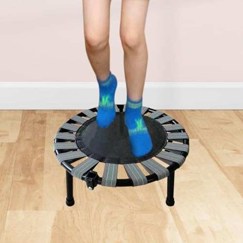 Mini Trampoline with Rubber Foot Pads Quiet Sturdy Compact