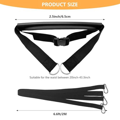 Sled Pulling Belt Set, Adjustable Waist Strap with Pulling Rope - size: 6.6ft