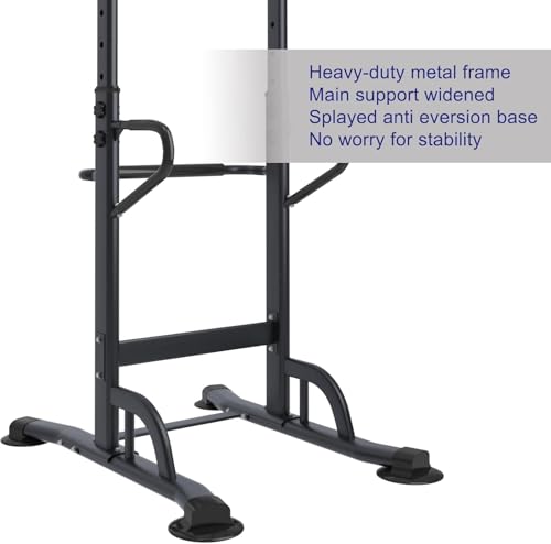 soges Power Tower Adjustable Height Pull Up & Dip Station Multi-Function Home Strength Training Fitness Workout Station
