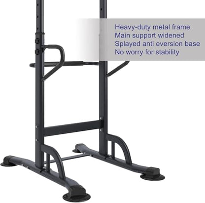 soges Power Tower Adjustable Height Pull Up & Dip Station Multi-Function Home Strength Training Fitness Workout Station